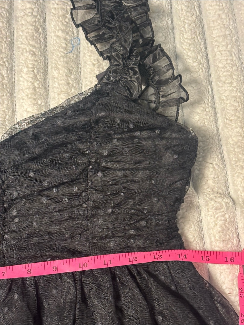 Lulu's Forever celebrated Polka Dot Midi Tulle Dress with Ruffle Straps - Picture 14 of 16